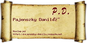 Pajenszky Daniló névjegykártya